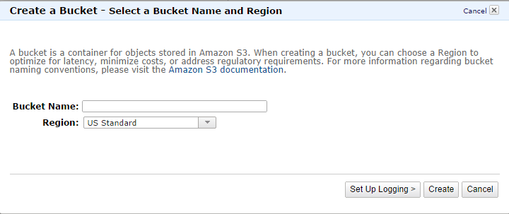 AWS S3 Console